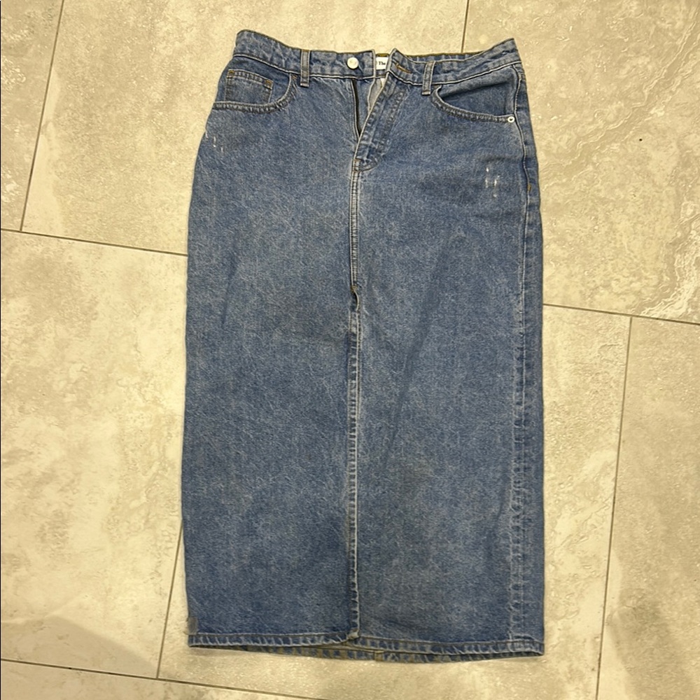 Denim Maxi Skirt
